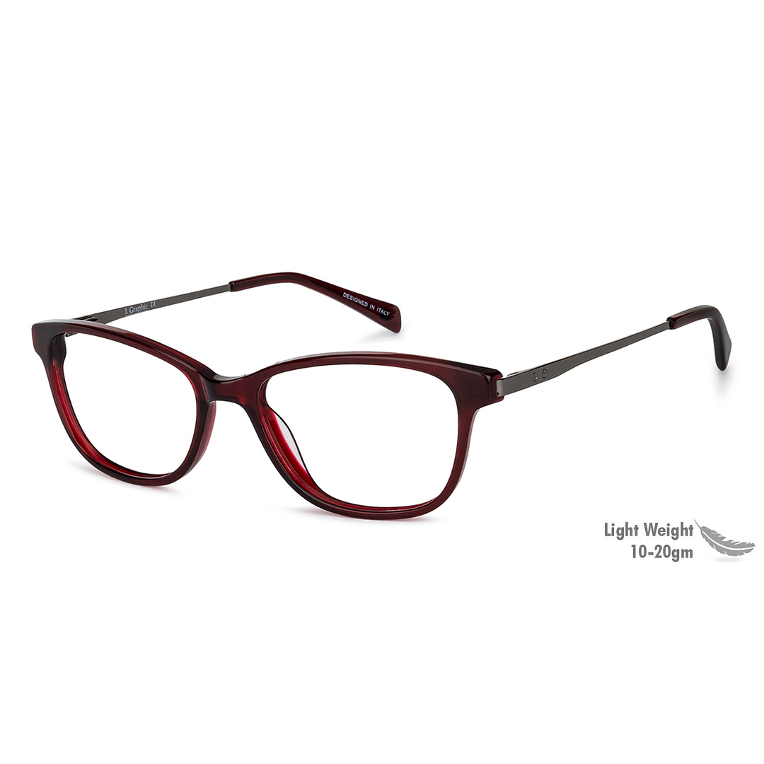 Vincent Chase Online Red Transparent Full Rim Cat Eye left side